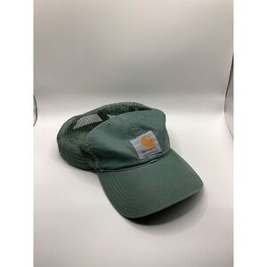 CARHARTT Buffalo Duck Canvas 6-panel Hat Cap. Olive/ Army GREEN. Leather patch
